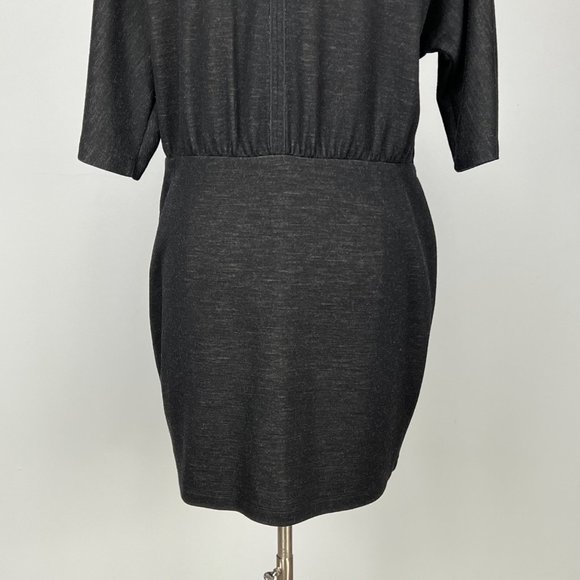 Worth Petite Gray Wool Blend Dolman Sleeve Sweater Dress size Large - Picture 9 of 11